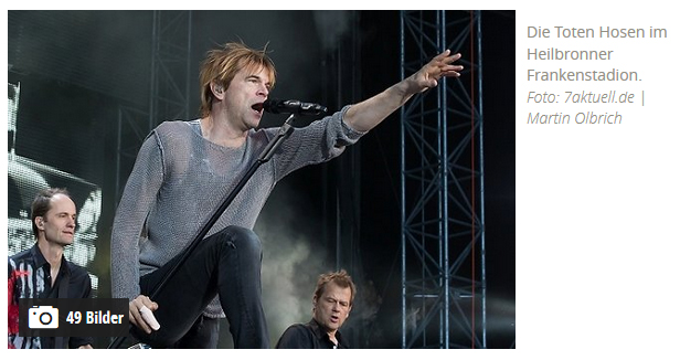 14.06.2013 – Toten Hosen – Heilbronn -Frankenstadion – Veröffentlicht auf Stuttgarter Zeitung Online