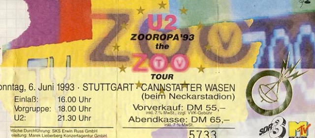U2 – 06.06.1993 – Stuttgart – Cannstatter Wasen