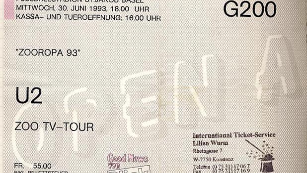U2 – 30.06.1993 – Basel – St. Jakob Stadion