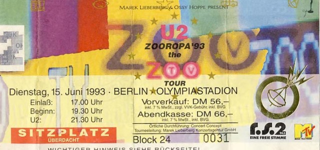 U2 – 15.06.1993 – Berlin – Olympia-Stadion