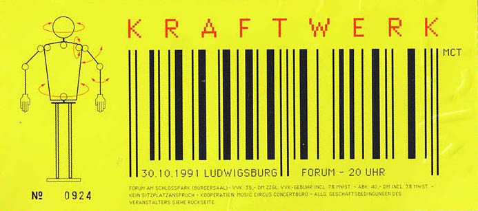 Kraftwerk – 30.10.1991 – Ludwigsburg – Forum