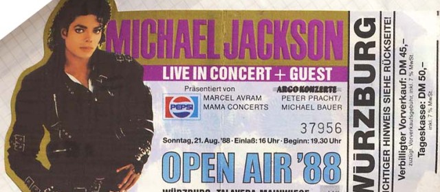 Michael Jackson – 21.08.1988 – Würzburg – Talavera-Mainwiese